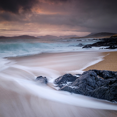 Christopher Swan: Harris in the Spring - beach at sunset