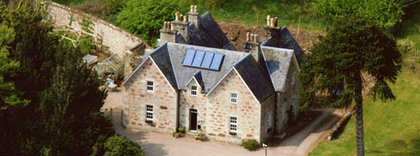 Aerial view of Culgower House, Loth, Sutherland