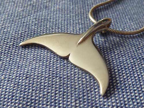 Fluke Jewellery Bottlenose Dolphin Fluke Silver Necklace