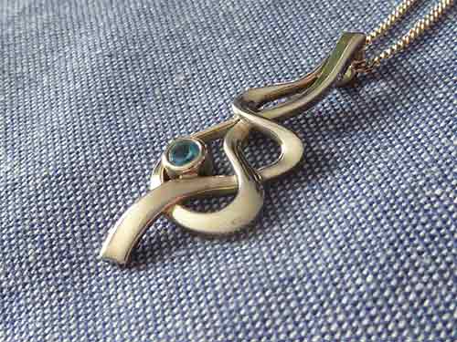 Sheila Fleet Tidal Pendant with Blue Topaz