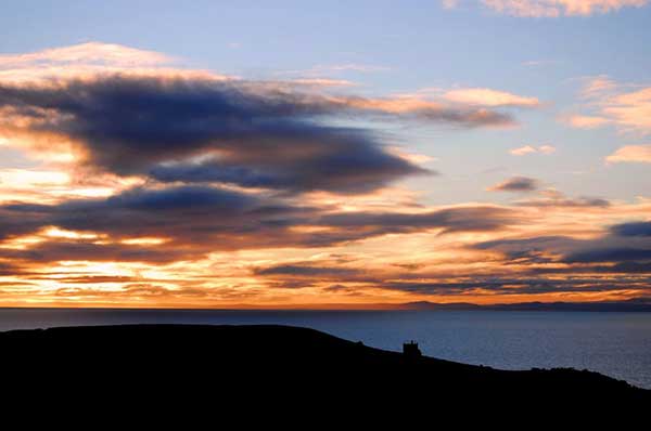 View to the Moray hills in the twilight
