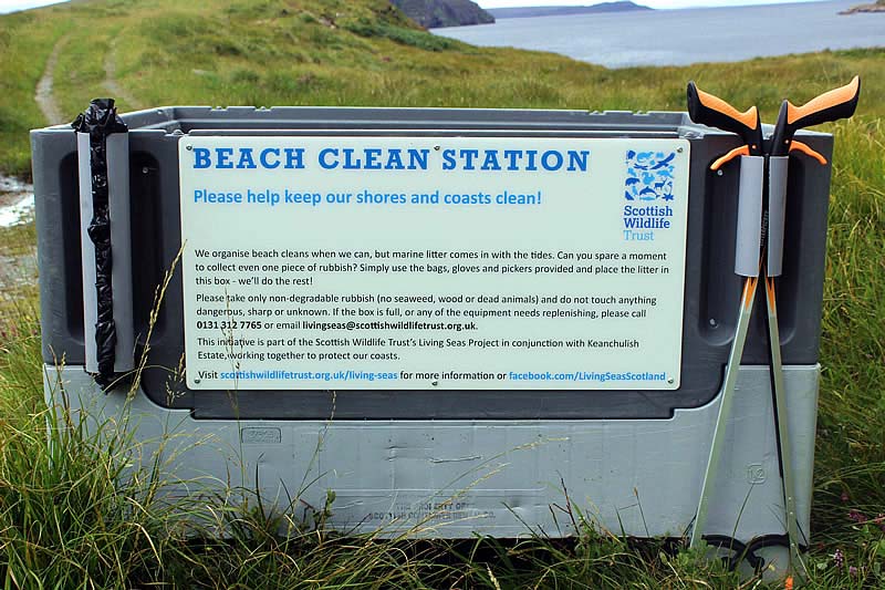 beach clean station Scottish Wildlife Trust